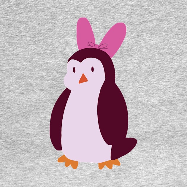 Pink Bow Penguin by saradaboru